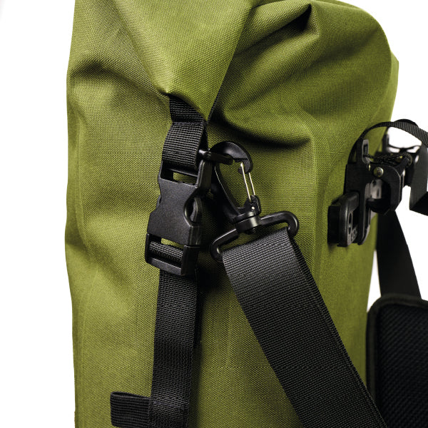 Alforja Bicicleta Outdoor 25 Lts Impermeable DRYSAFE Verde Oliva
