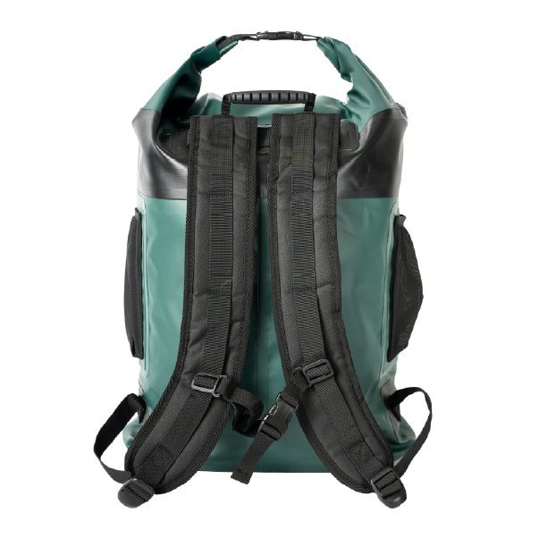 Mochila Outdoor LAFKEN 40 Lts 100% Impermeable DRYSAFE verde petroleo