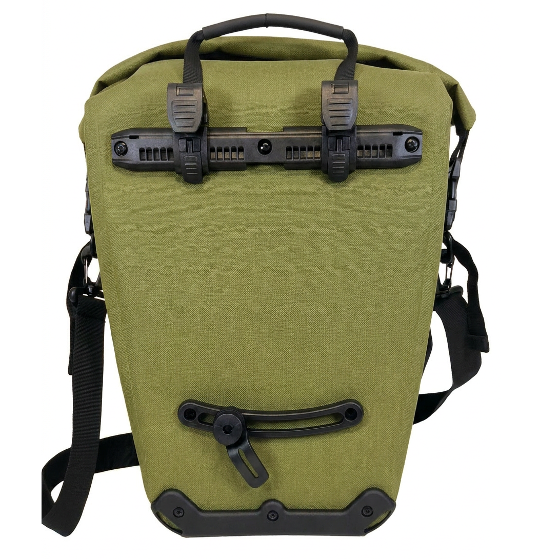 Alforja Bicicleta Outdoor 25 Lts Impermeable DRYSAFE Verde Oliva