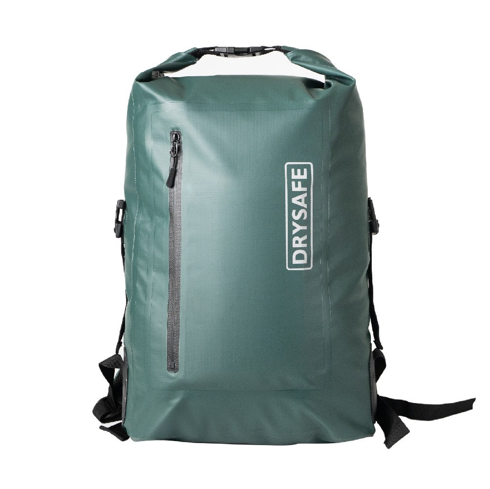 Mochila Outdoor PUELO 25 Lts 100% Impermeable DRYSAFE Verde Petroleo