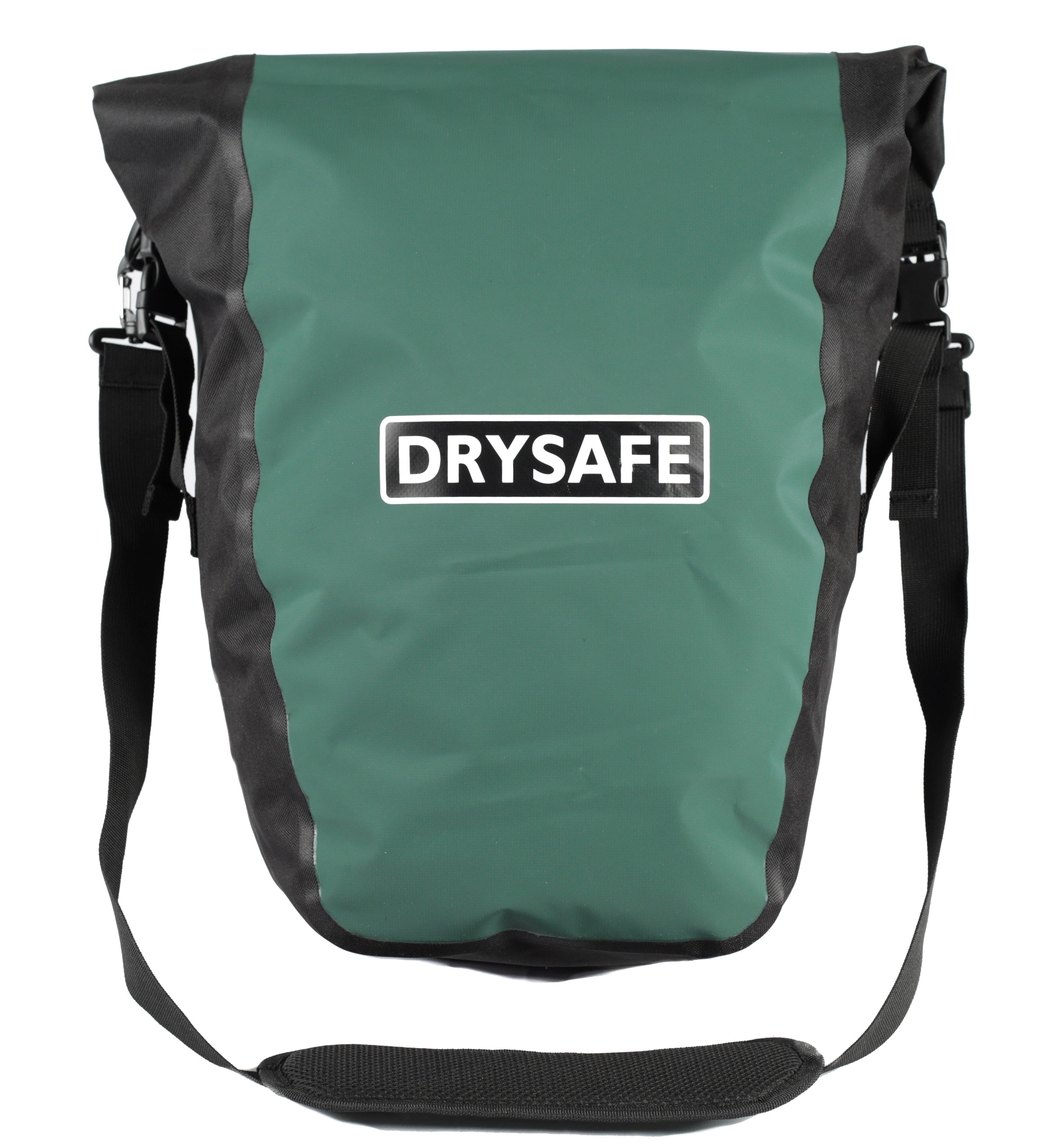 Alforja Bicicleta Outdoor 25 Lts Impermeable DRYSAFE Verde Petróleo