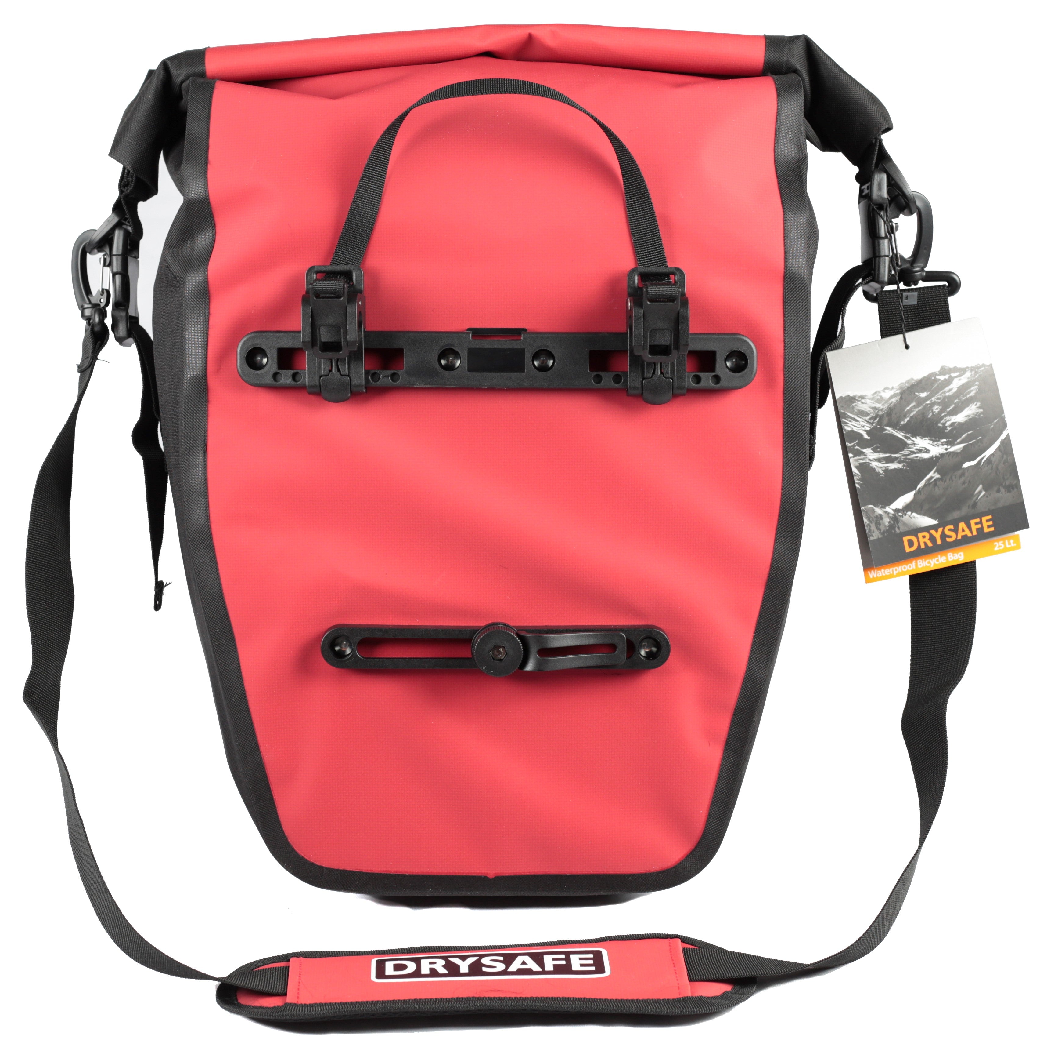 Alforja Bicicleta Outdoor 25 Lts Impermeable DRYSAFE Roja