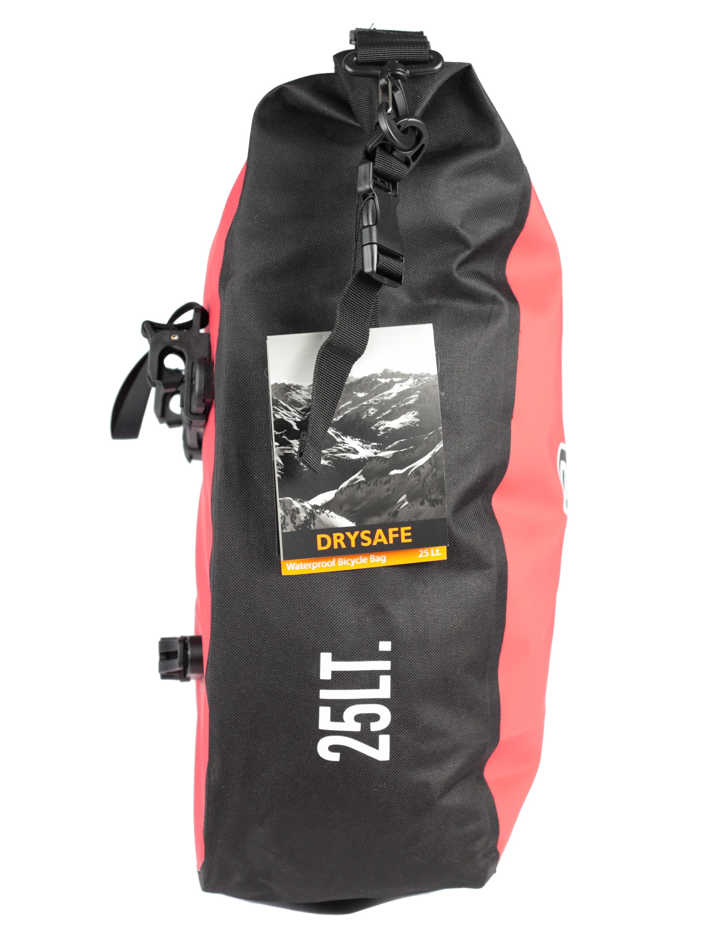 Alforja Bicicleta Outdoor 25 Lts Impermeable DRYSAFE Roja