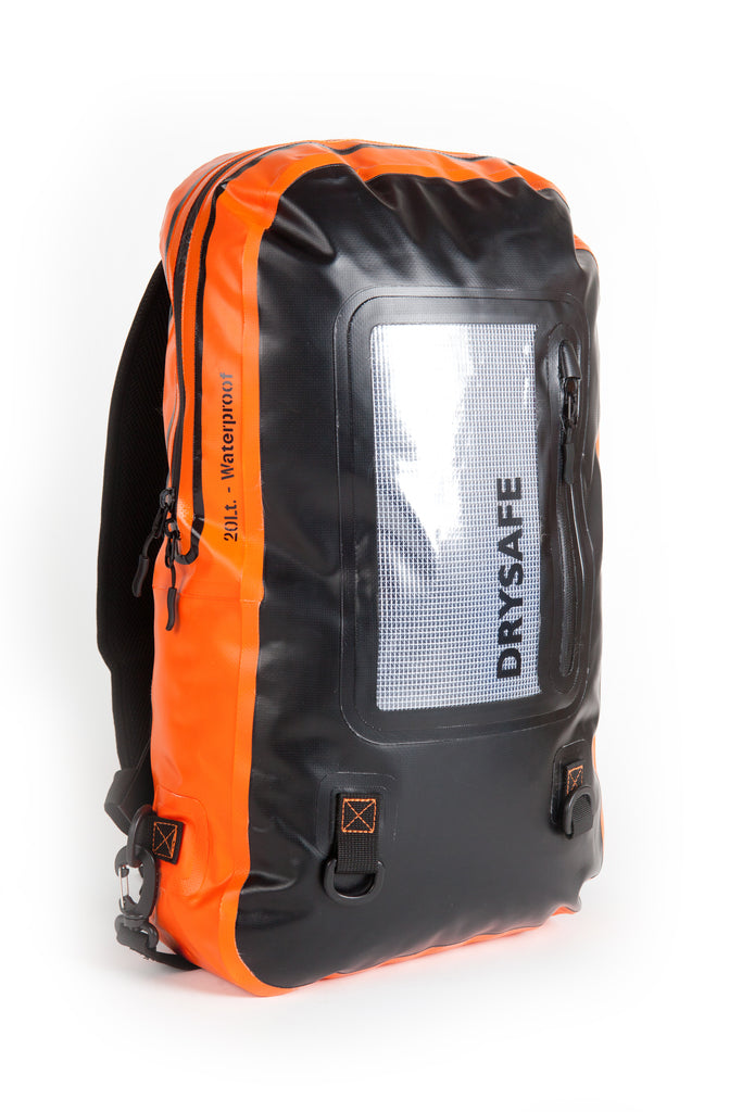 Mochila Outdoor PUKEM 20 Lts c/porta notebook DRYSAFE Naranjo