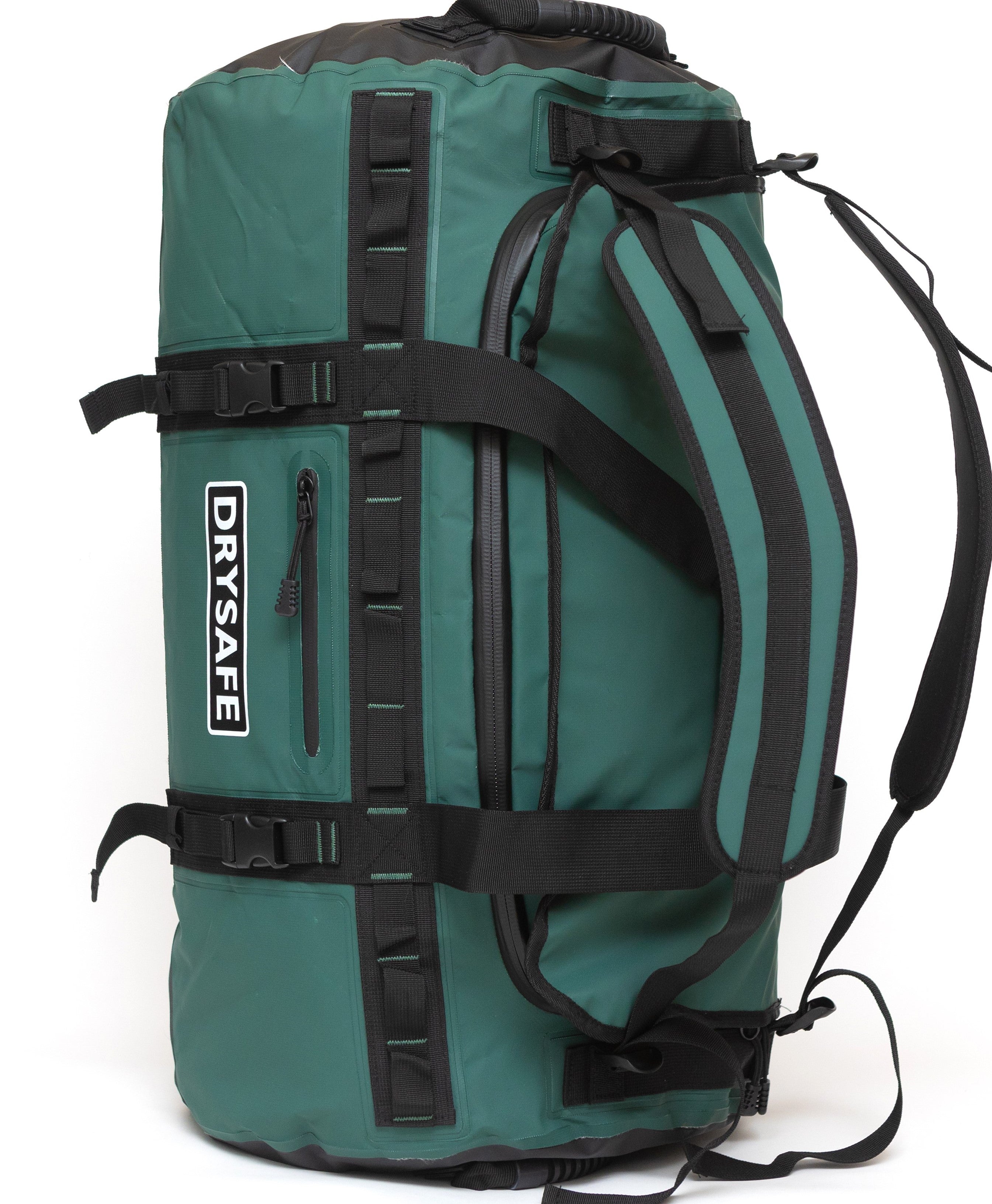 Bolso Outdoor ANKEN 80 Lts Impermeable DRYSAFE Verde Petróleo