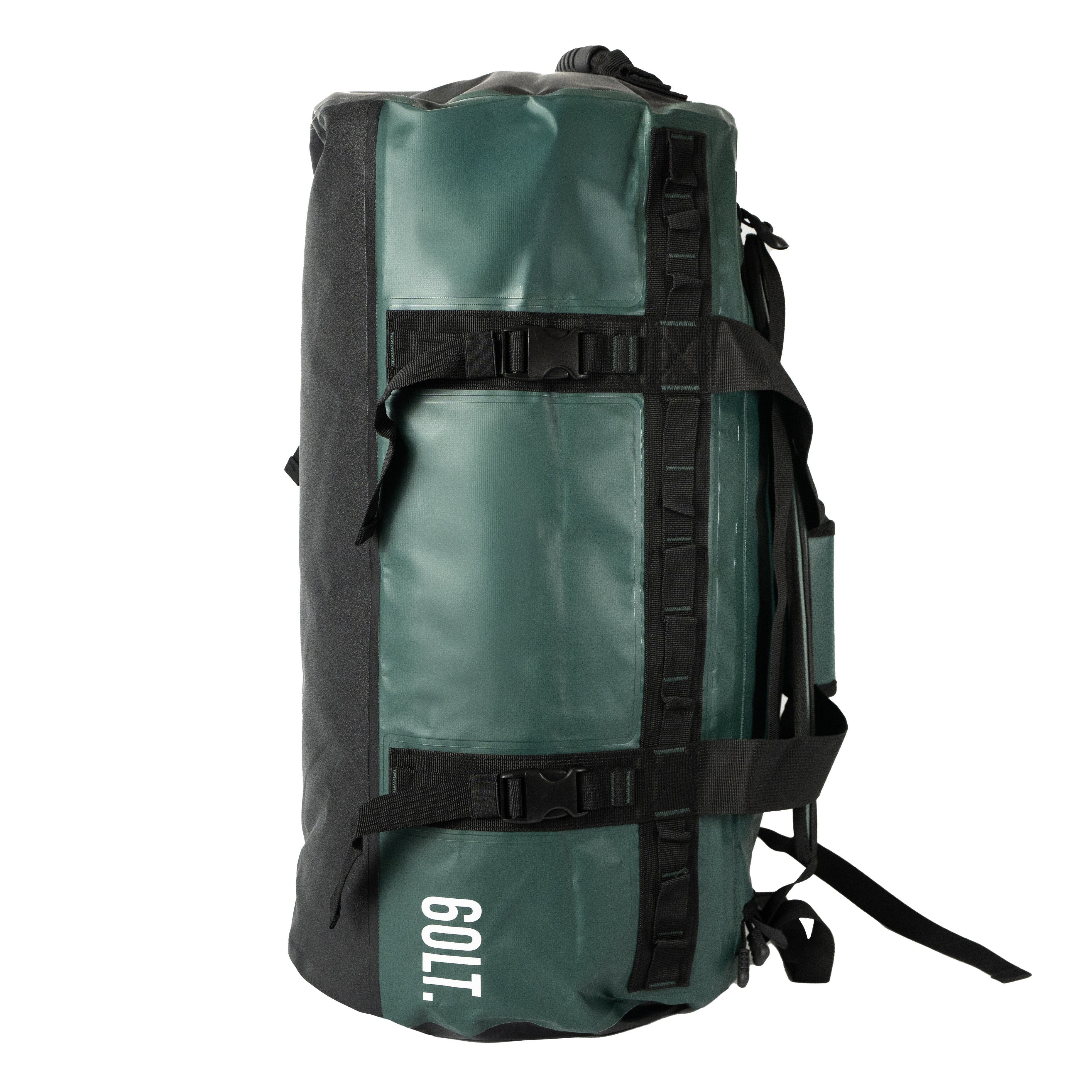 Bolso Outdoor MAWÜNKO 60 Lts Impermeable DRYSAFE Verde Petroleo