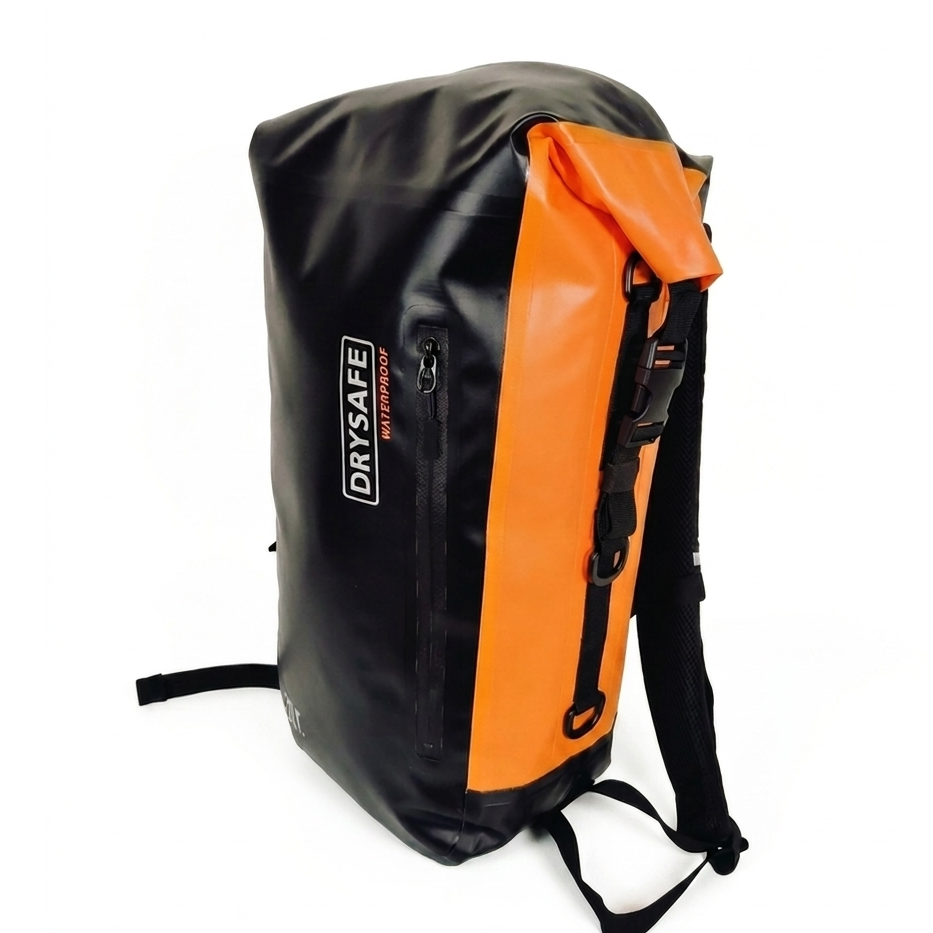 Mochila Outdoor Futalefú 20 Lts 100% Impermeable DRYSAFE negro/naranja