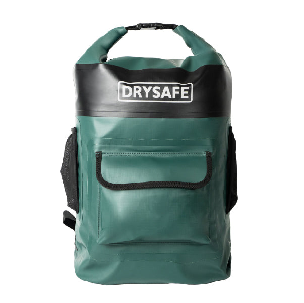 Mochila Outdoor LAFKEN 40 Lts 100% Impermeable DRYSAFE verde petroleo