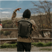 Mochila Outdoor PUELO TPU 25 Lts 100% Impermeable DRYSAFE Verde