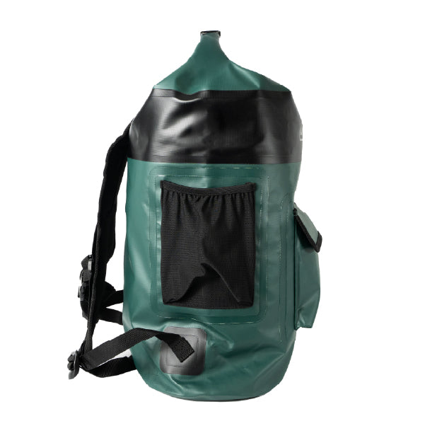 Mochila Outdoor LAFKEN 40 Lts 100% Impermeable DRYSAFE verde petroleo