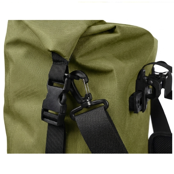 Alforja Bicicleta Outdoor 25 Lts Impermeable DRYSAFE Verde Oliva