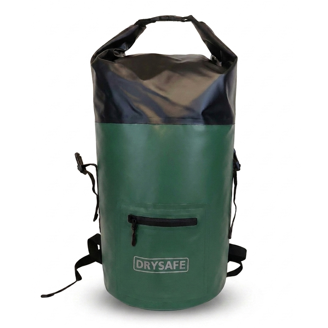Mochila Outdoor MAWUN2.0 30 Lts 100% Impermeable DRYSAFE  Verde Petroleo