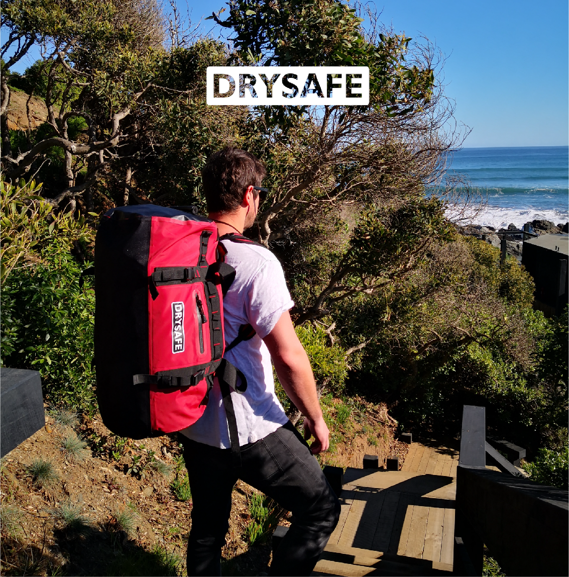 Bolso Duffel Bag 60 Litros Waterproof - Drysafe - Rojo